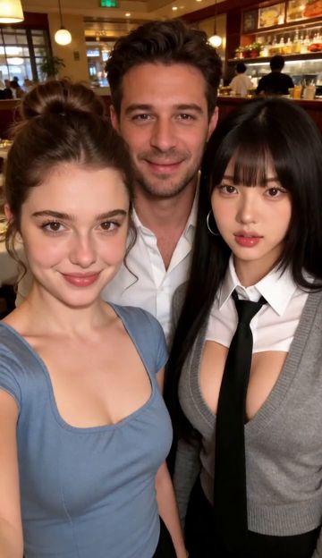 Threesome Kiss BJ - Before