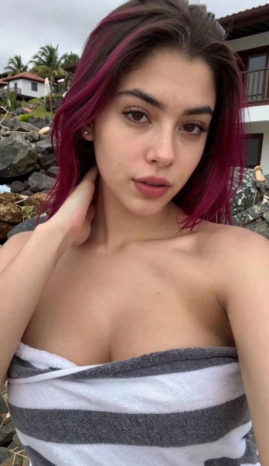 Gets groped in her tiny white bikini